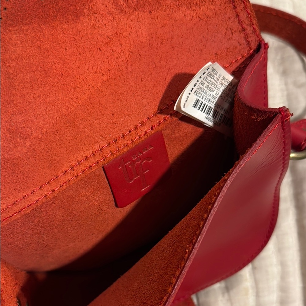 Zara Red Leather Crossbody Bag - Picture 2 of 6